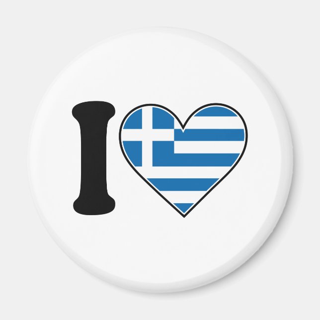 I Liebe Griechenland Magnet (Vorne)