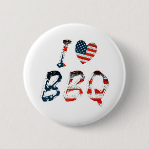 I Liebe GRILLEN, amerikanisches Patriotikum Button