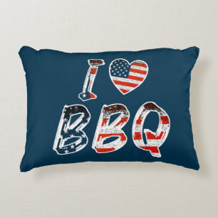 I Liebe GRILLEN, amerikanisches Patriotikum Dekokissen