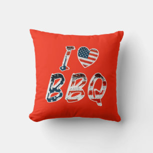 I Liebe GRILLEN, amerikanisches Patriotikum Kissen