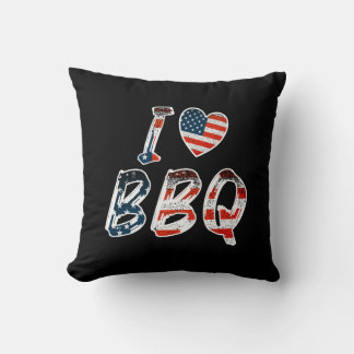 I Liebe GRILLEN, amerikanisches Patriotikum Kissen