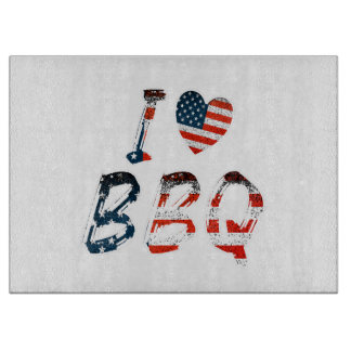 I Liebe GRILLEN, amerikanisches Patriotikum Schneidebrett