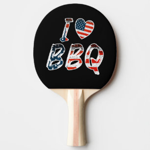 I Liebe GRILLEN, amerikanisches Patriotikum Tischtennis Schläger