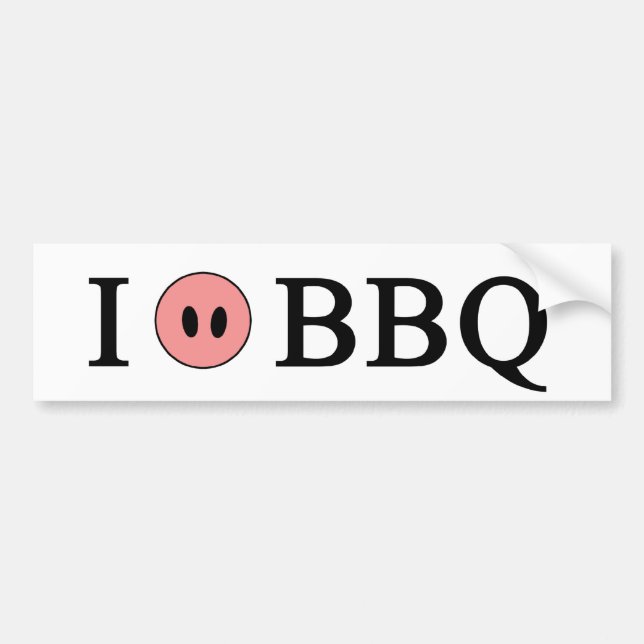 I Liebe GRILLEN Autoaufkleber (Vorne)