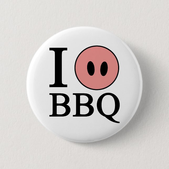 I Liebe GRILLEN Button (Vorderseite)