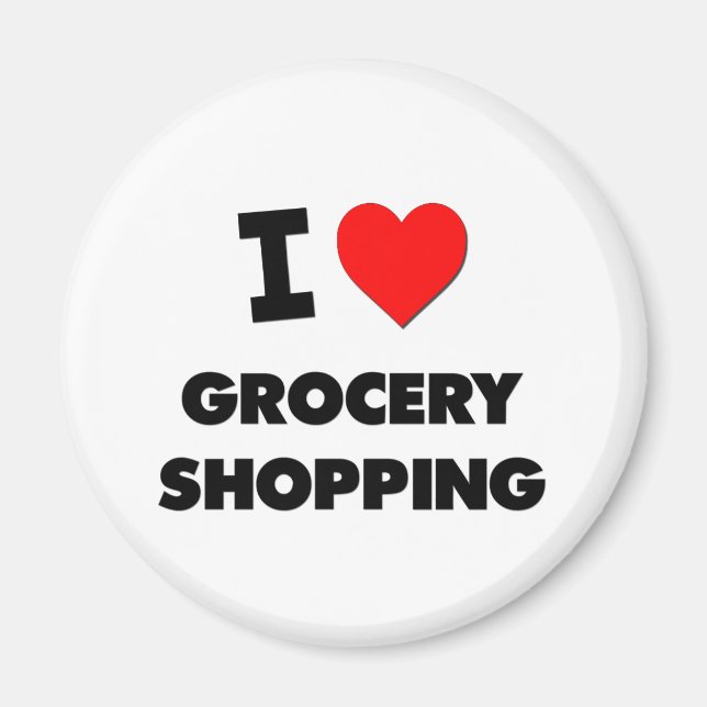 I Liebe Grocery Shopping Magnet (Vorne)