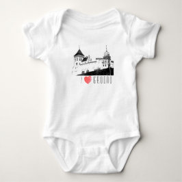 I Liebe Grodno Belarus Architektur Sketch Burg Baby Strampler