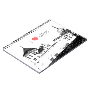 I Liebe Grodno Belarus Architektur Sketch Burg Notizblock