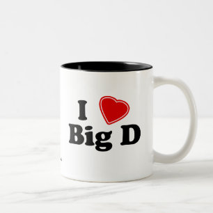 I Liebe großes D Zweifarbige Tasse