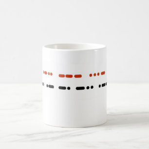 I LIEBE-GROSSVATER in der Morsealphabet-Tasse Kaffeetasse