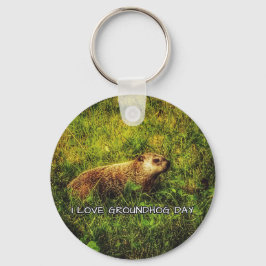 I Liebe Groundhog Day Schlüsselanhänger