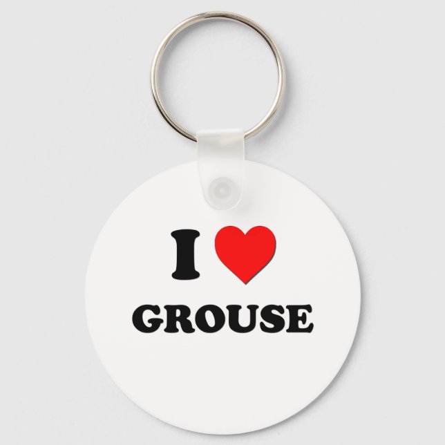I Liebe Grouse Schlüsselanhänger (Vorderseite)