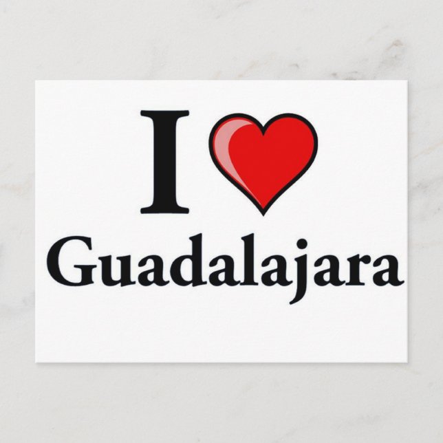 I Liebe Guadalajara Postkarte (Vorderseite)