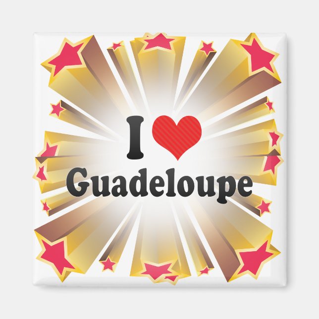 I Liebe Guadeloupe Magnet (Vorne)