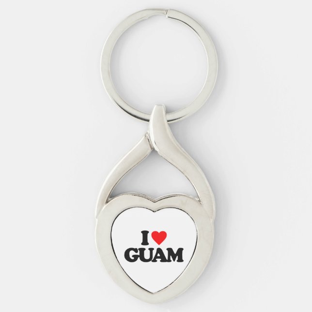 I LIEBE GUAM SCHLÜSSELANHÄNGER (Vorderseite)
