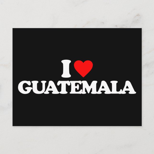 I LIEBE GUATEMALA POSTKARTE (Vorderseite)