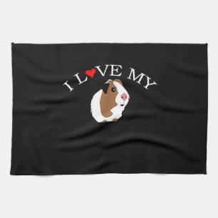 I LIEBE GUINEA   Guinea Schweineliebhaber Geschirrtuch