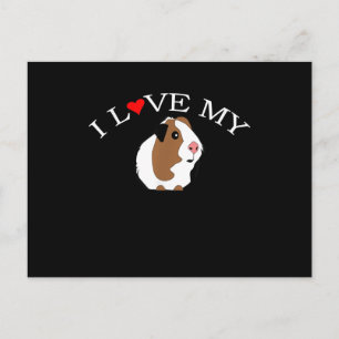 I LIEBE GUINEA Guinea Schweineliebhaber Postkarte