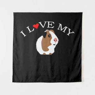 I LIEBE GUINEA Guinea Schweineliebhaber Wandteppich