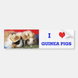 I Liebe Guinea Schweine Autoaufkleber