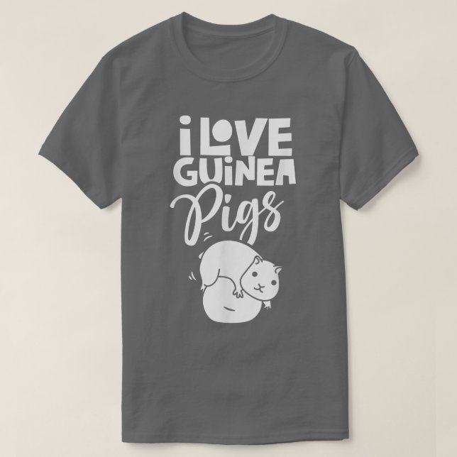 I Liebe Guinea Schweine Niedliche Guinea Tiere Sch T-Shirt (Design vorne)