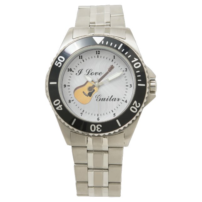 I LIEBE GUITAR - SEHEN ARMBANDUHR (Vorderseite)