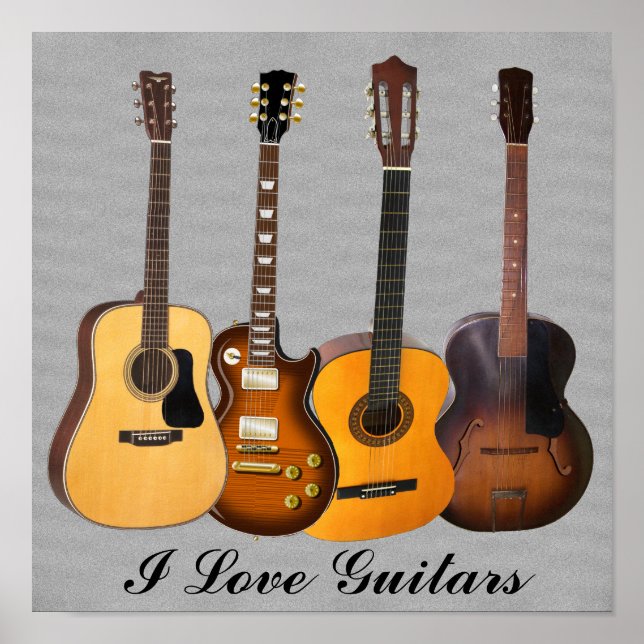 I LIEBE GUITARS POSTER (Vorne)