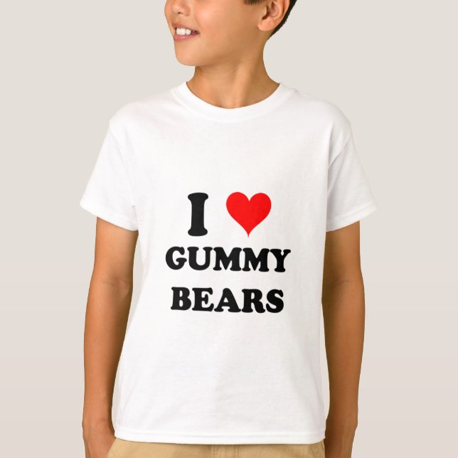 I Liebe-gummiartige Bären T-Shirt (Vorderseite)