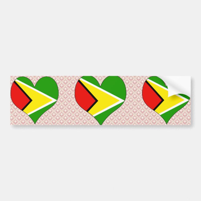 I Liebe Guyana Autoaufkleber (Vorne)