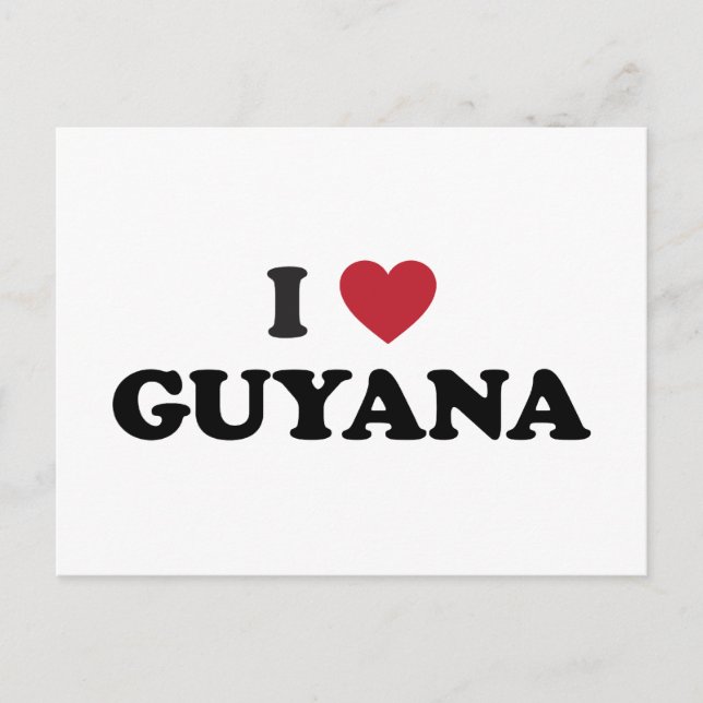 I Liebe Guyana Postkarte (Vorderseite)