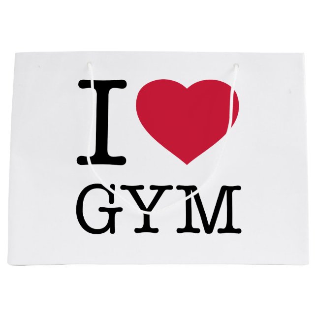 I LIEBE GYM GROßE GESCHENKTÜTE (Vorderseite)