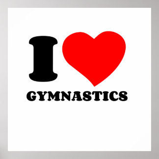 I LIEBE GYMNASTIC POSTER