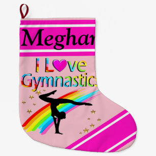 I LIEBE GYMNASTICS PERSONALISIERTE CHRISTMAS STRUM GROßER WEIHNACHTSSTRUMPF