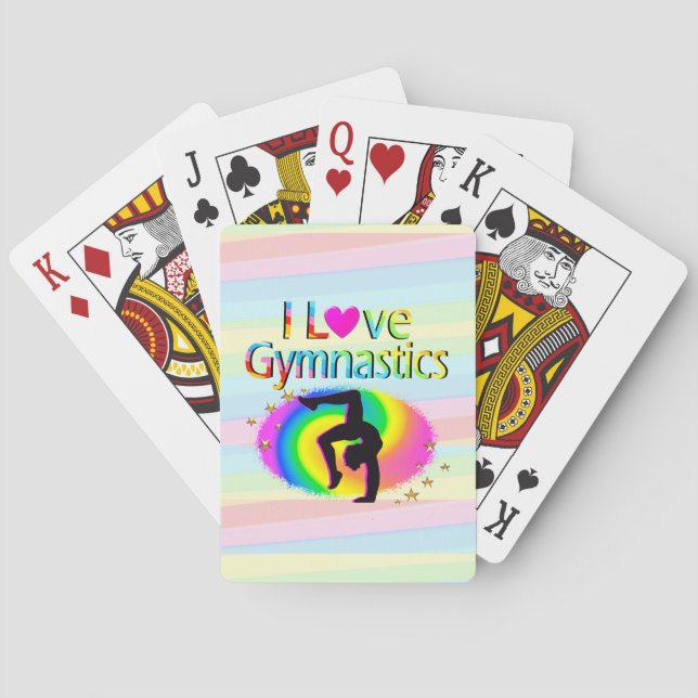 I LIEBE GYMNASTICS RAINBOW PLAYCARDS SPIELKARTEN (Rückseite)