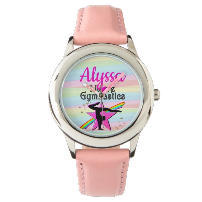 I LIEBE GYMNASTICS SUPER STAR DESIGN ARMBANDUHR (Vorderseite)