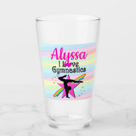 I LIEBE GYMNASTICS SUPER STAR DESIGN GLAS