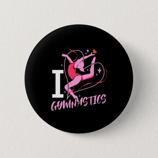 I Liebe Gymnastik Button (Vorderseite)