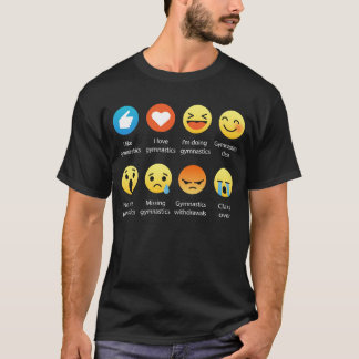 I Liebe-Gymnastik Emoji Emoticon-Grafik-T-Shirt T-Shirt