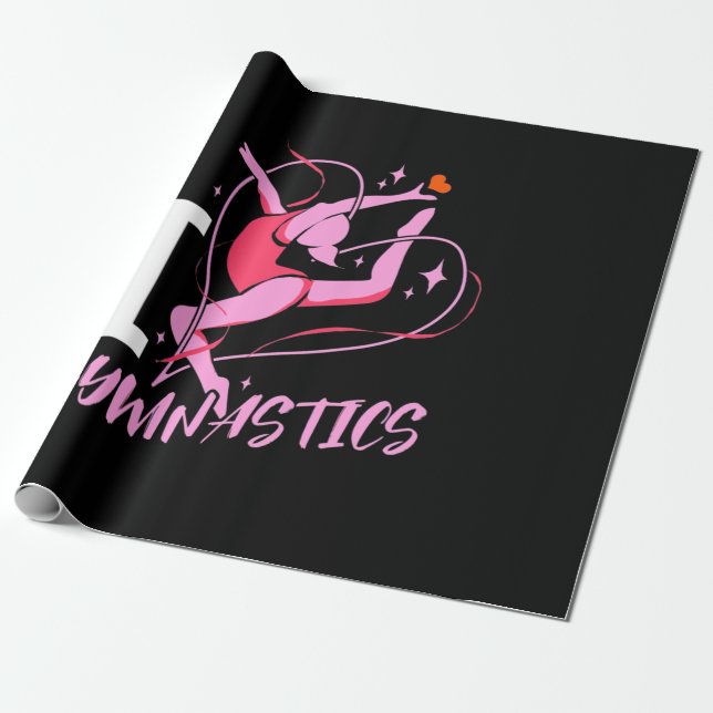 I Liebe Gymnastik Geschenkpapier (Ungerollt)