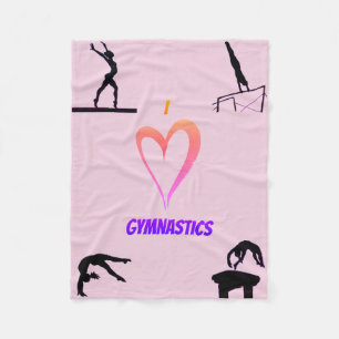 I Liebe Gymnastik Girls Fleece Blanket