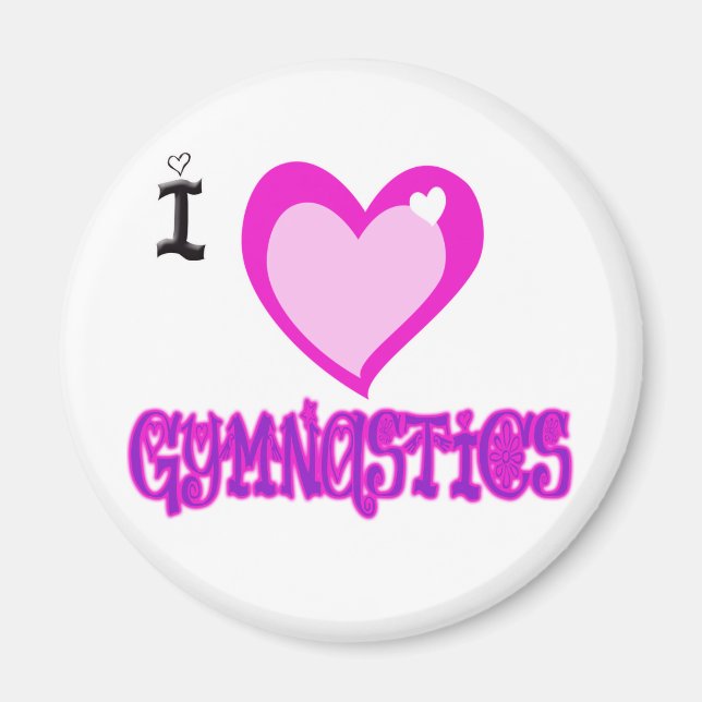 I Liebe GYMNASTIK Magnet (Vorne)