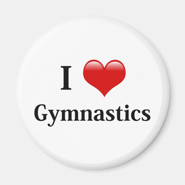 I Liebe Gymnastik Magnet (Vorne)
