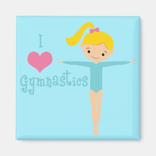 I Liebe Gymnastik Magnet (Vorne)
