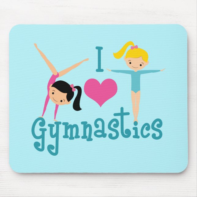 I Liebe Gymnastik Mousepad (Vorne)