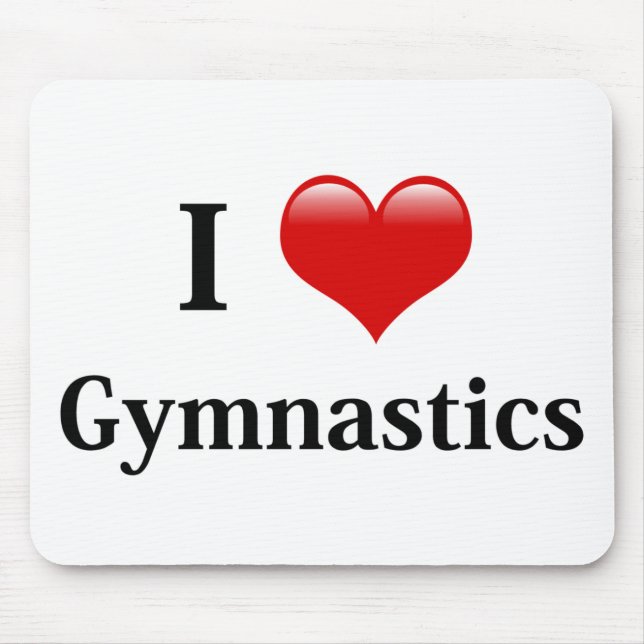I Liebe Gymnastik Mousepad (Vorne)