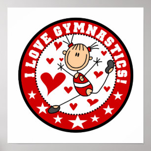 I Liebe Gymnastik Poster