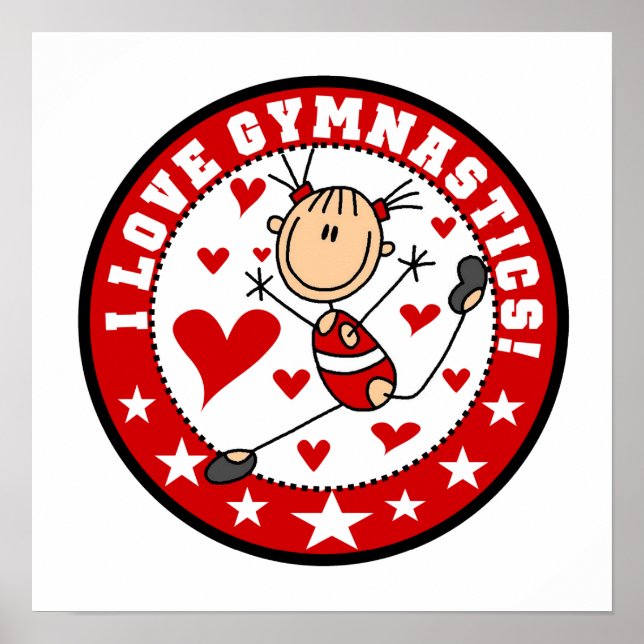 I Liebe Gymnastik Poster (Vorne)
