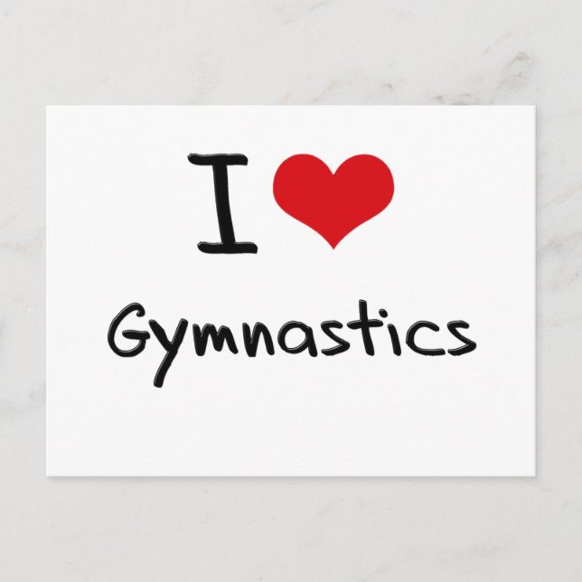 I Liebe Gymnastik Postkarte (Vorderseite)