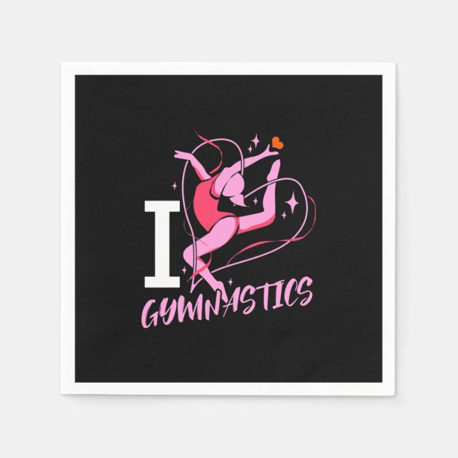 I Liebe Gymnastik Serviette (Vorderseite)