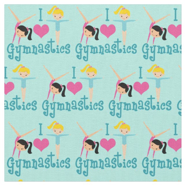 I Liebe Gymnastik Stoff (Nahaufnahme)